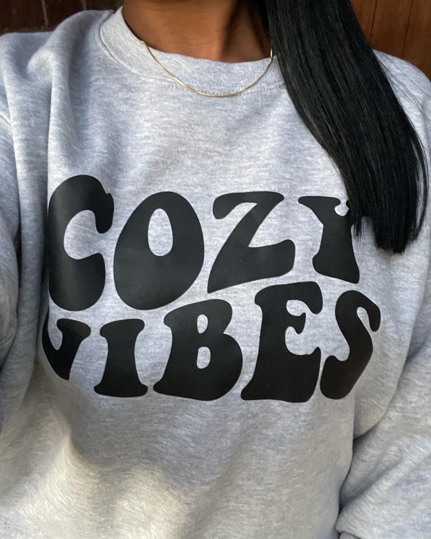 Cozy Vibes Crewneck Sweatshirt - Elle Thrive Boutique