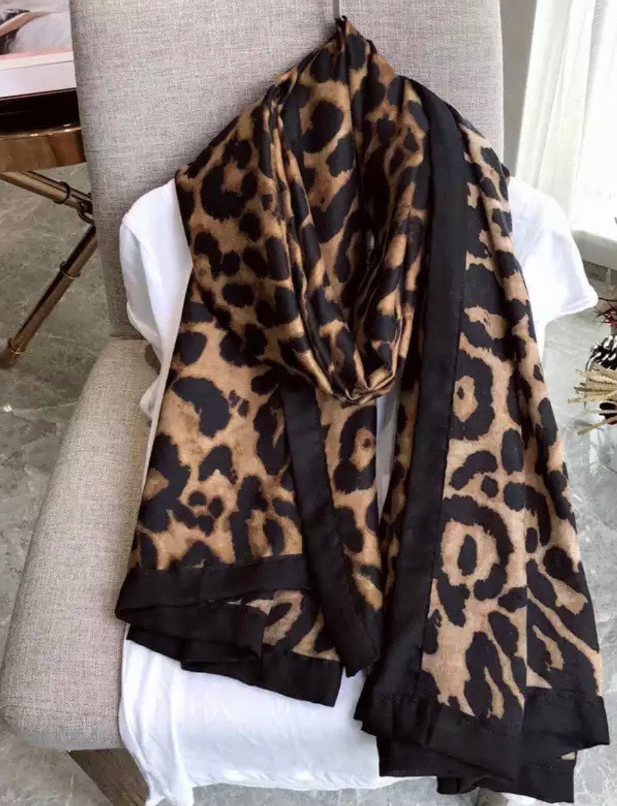Luxury Scarf, Leopard - Elle Thrive Boutique